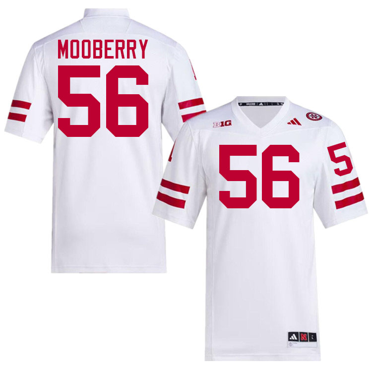 Nebraska Cornhuskers #56 Pierce Mooberry College Football Jerseys Stitched-White Nebraska Cornhuskers #56 Pierce Mooberry College Football Jerseys Stitched-White